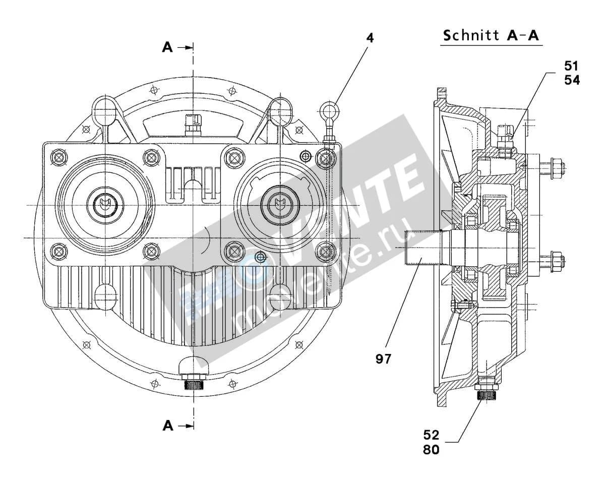 Шарикоподшипник радиальный 4980239 Liebherr