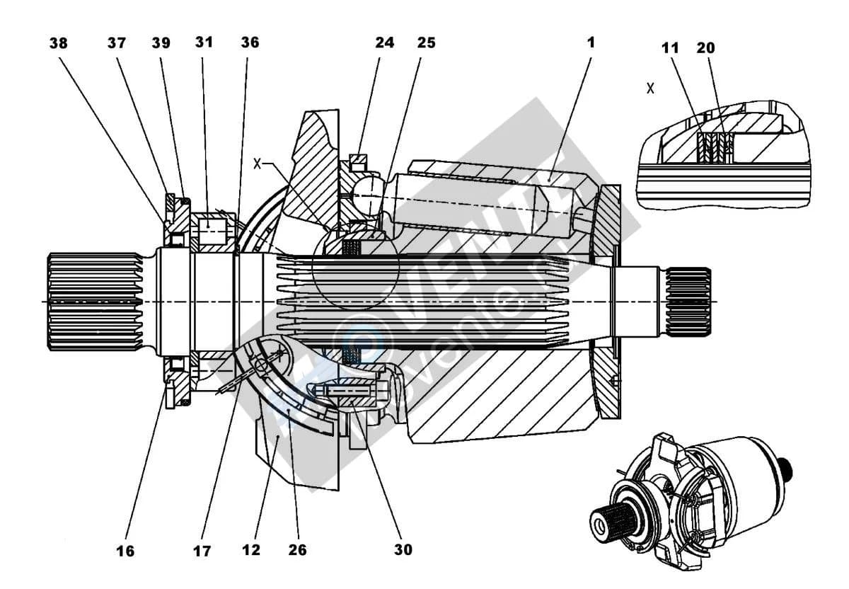 Роликоподшипник с цилиндрическими роликами 7369936 Liebherr
