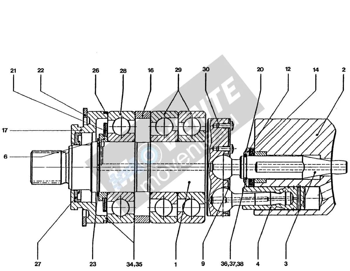 Шарикоподшипник радиально-упорный 745241308 Liebherr