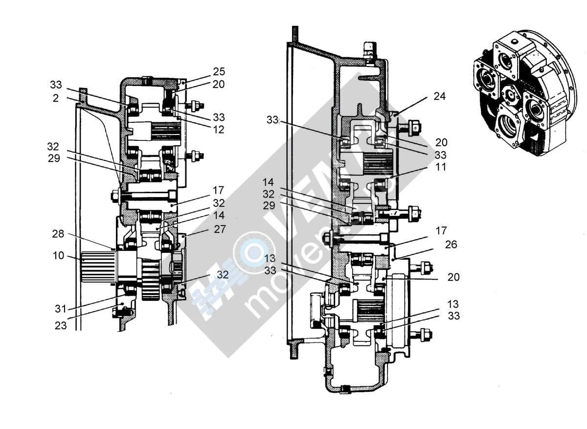 Роликоподшипник с цилиндрическими роликами 4980225 Liebherr