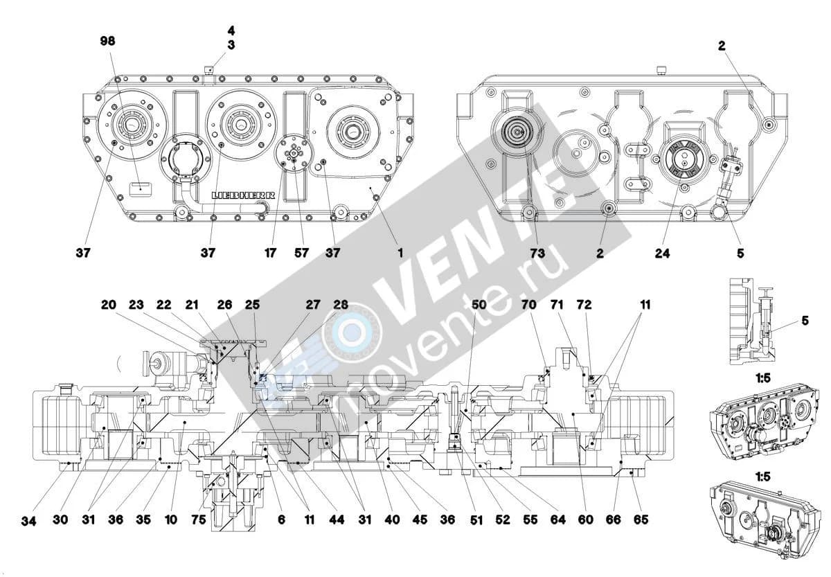 Роликоподшипник конический 746201201 Liebherr