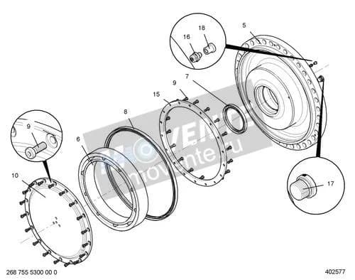 Роликоподшипник самоустанавливающийся 10197011 Liebherr