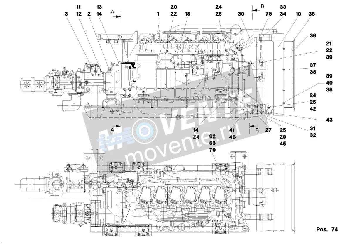 Подшипник круглый 726904608 Liebherr