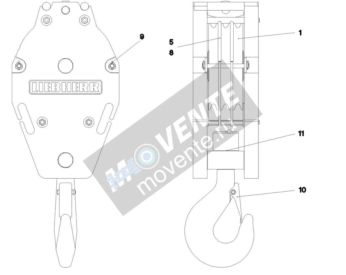 Подшипник с цилиндрическими роликами 746606308 Liebherr