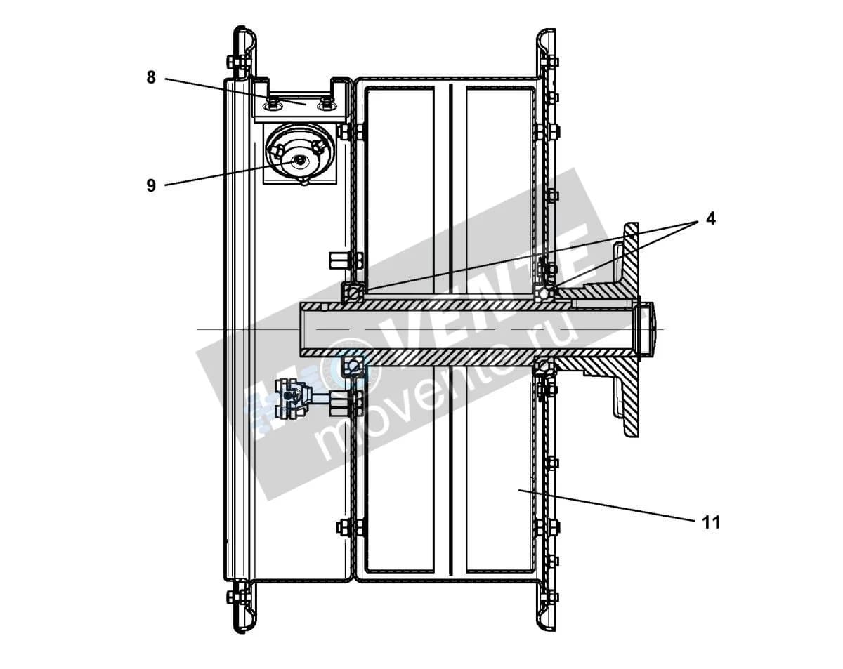 Шарикоподшипник радиальный 11213058 Liebherr