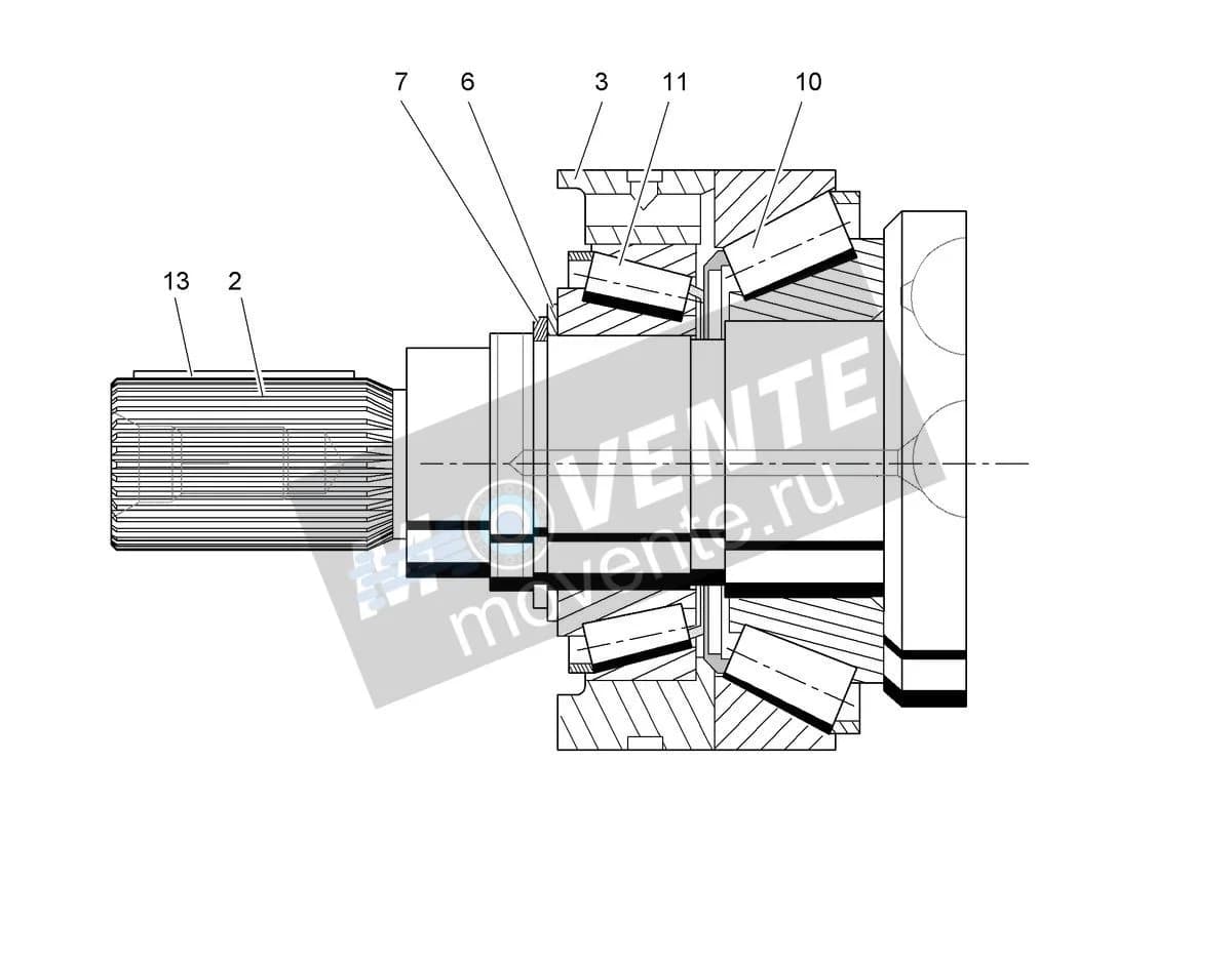 Роликоподшипник конический 7372302 Liebherr