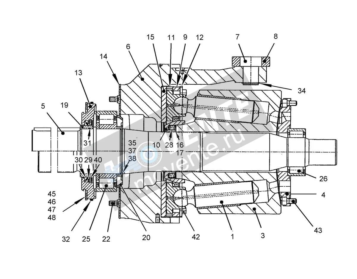 Роликоподшипник с цилиндрическими роликами 7372544 Liebherr