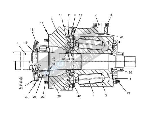 Роликоподшипник с цилиндрическими роликами 7372544 Liebherr