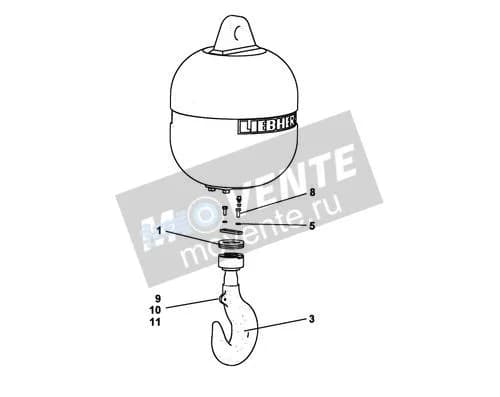 Подшипник с цилиндрическими роликами 746604001 Liebherr