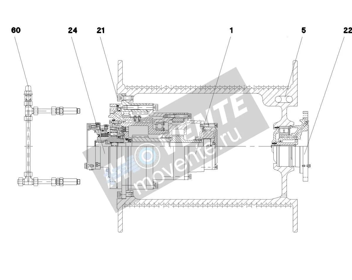 Подшипник фланцевый 10467321 Liebherr