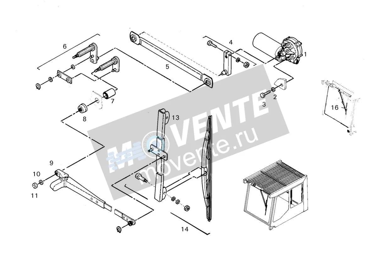 Подшипник стеклоочистителя 7364609 Liebherr