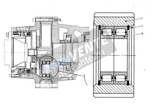 Роликоподшипник с цилиндрическими роликами 746412901 Liebherr