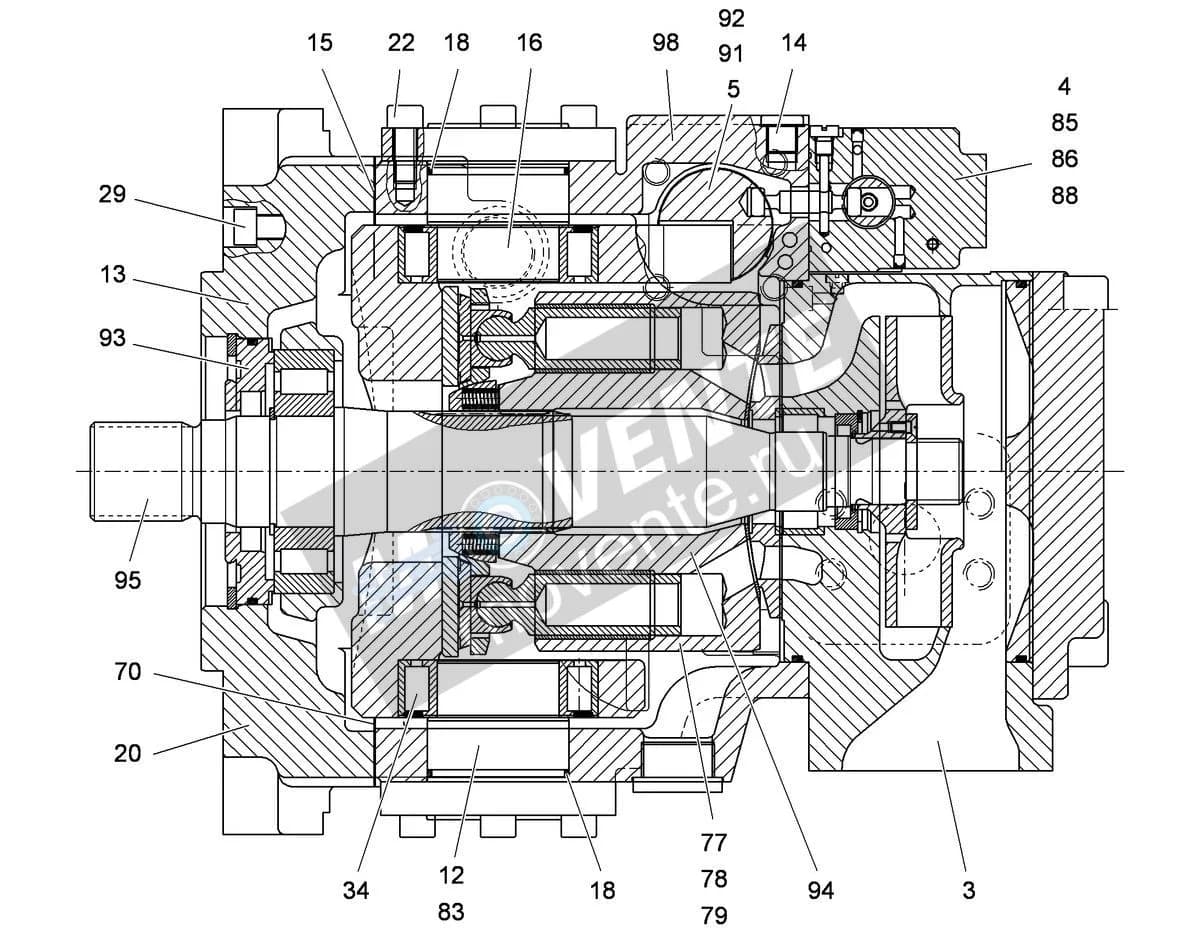 Роликоподшипник с цилиндрическими роликами 7380977 Liebherr