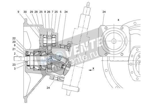 Роликоподшипник с цилиндрическими роликами 10100432 Liebherr