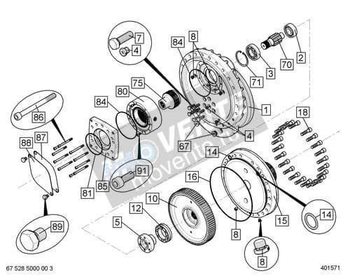 Роликоподшипник с цилиндрическими роликами 761009803 Liebherr