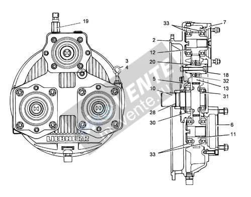 Роликоподшипник с цилиндрическими роликами 4980294 Liebherr