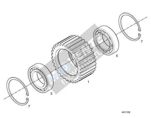 Роликоподшипник с цилиндрическими роликами 10040253 Liebherr