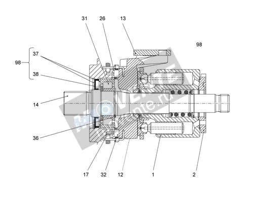 Роликоподшипник с цилиндрическими роликами 7369936 Liebherr