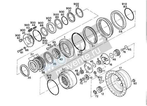 Подшипник перекрестно-роликовый 10012622 Liebherr