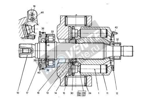 Роликоподшипник с цилиндрическими роликами 7463183 Liebherr