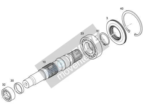 Роликоподшипник с цилиндрическими роликами 10003942 Liebherr