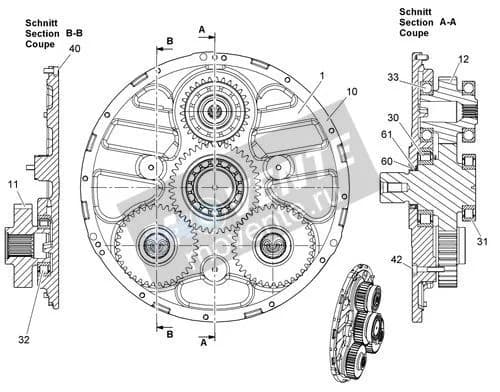 Роликоподшипник с цилиндрическими роликами 4980223 Liebherr