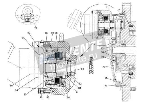 Роликоподшипник с цилиндрическими роликами 746412801 Liebherr