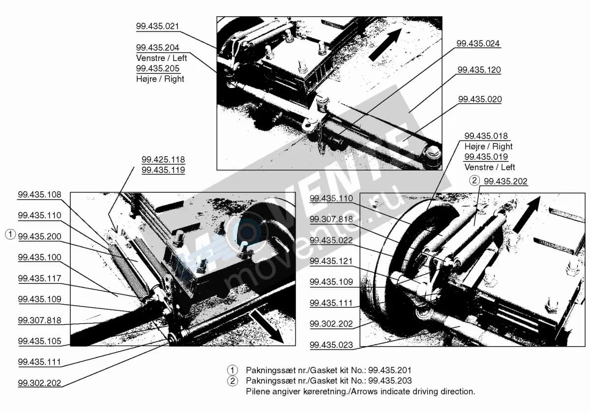 Комплект уплотнений KT99435203 Kverneland