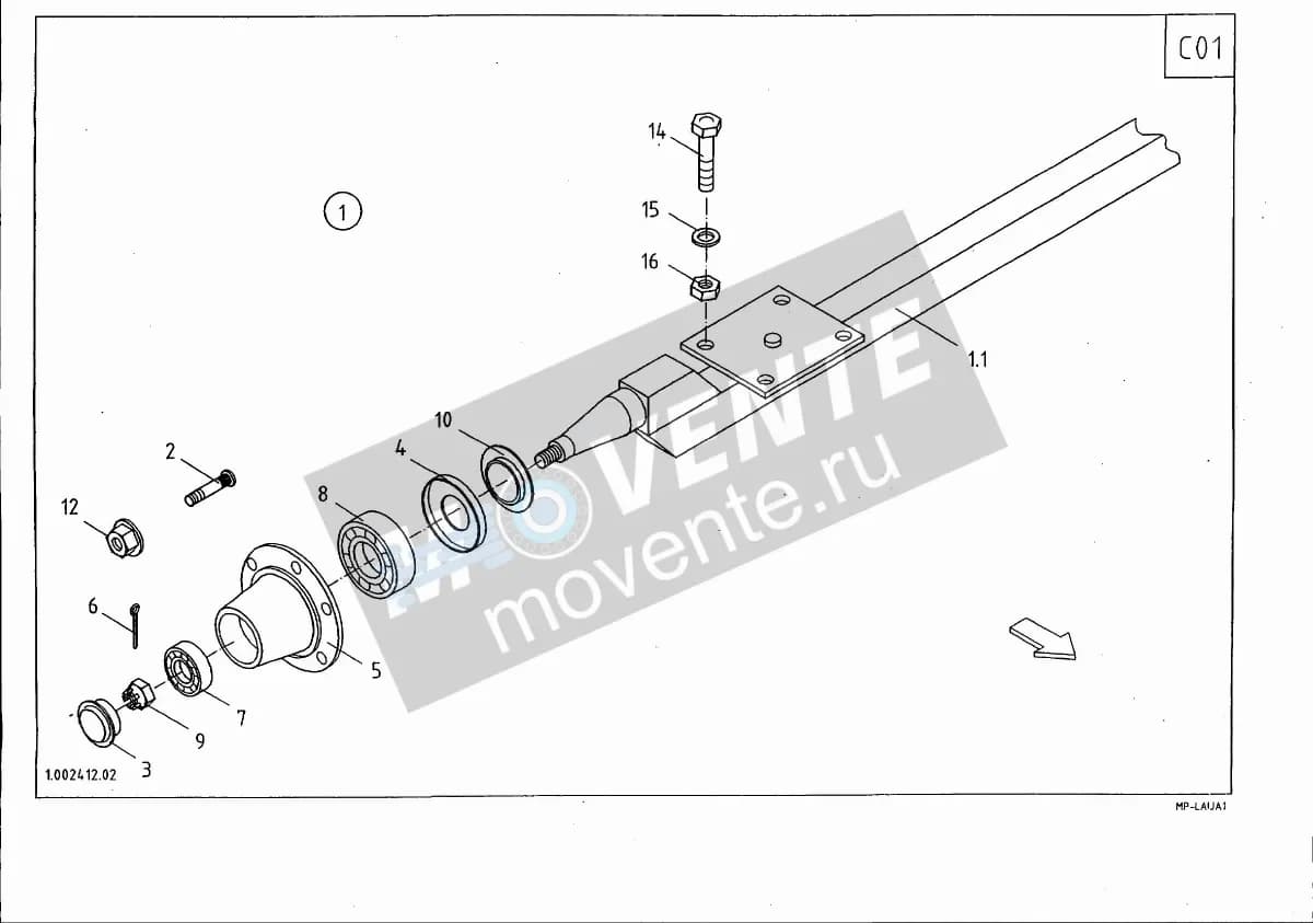 Кольцо уплотнительное VF16618651 Kverneland