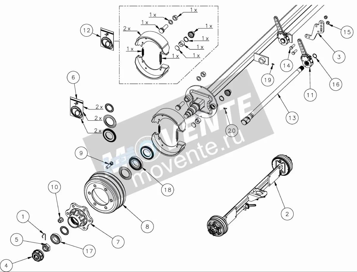 Комплект уплотнений A135441730 Kverneland