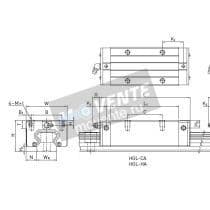 Каретка HIWIN HGL45HA HGL45CA HGL45 TAIWAN - Image 1
