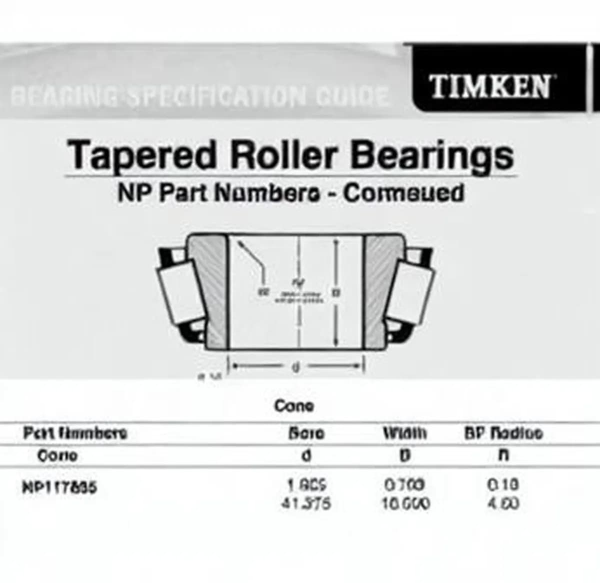 TIMKEN NP117885-TIMKEN - Image 1