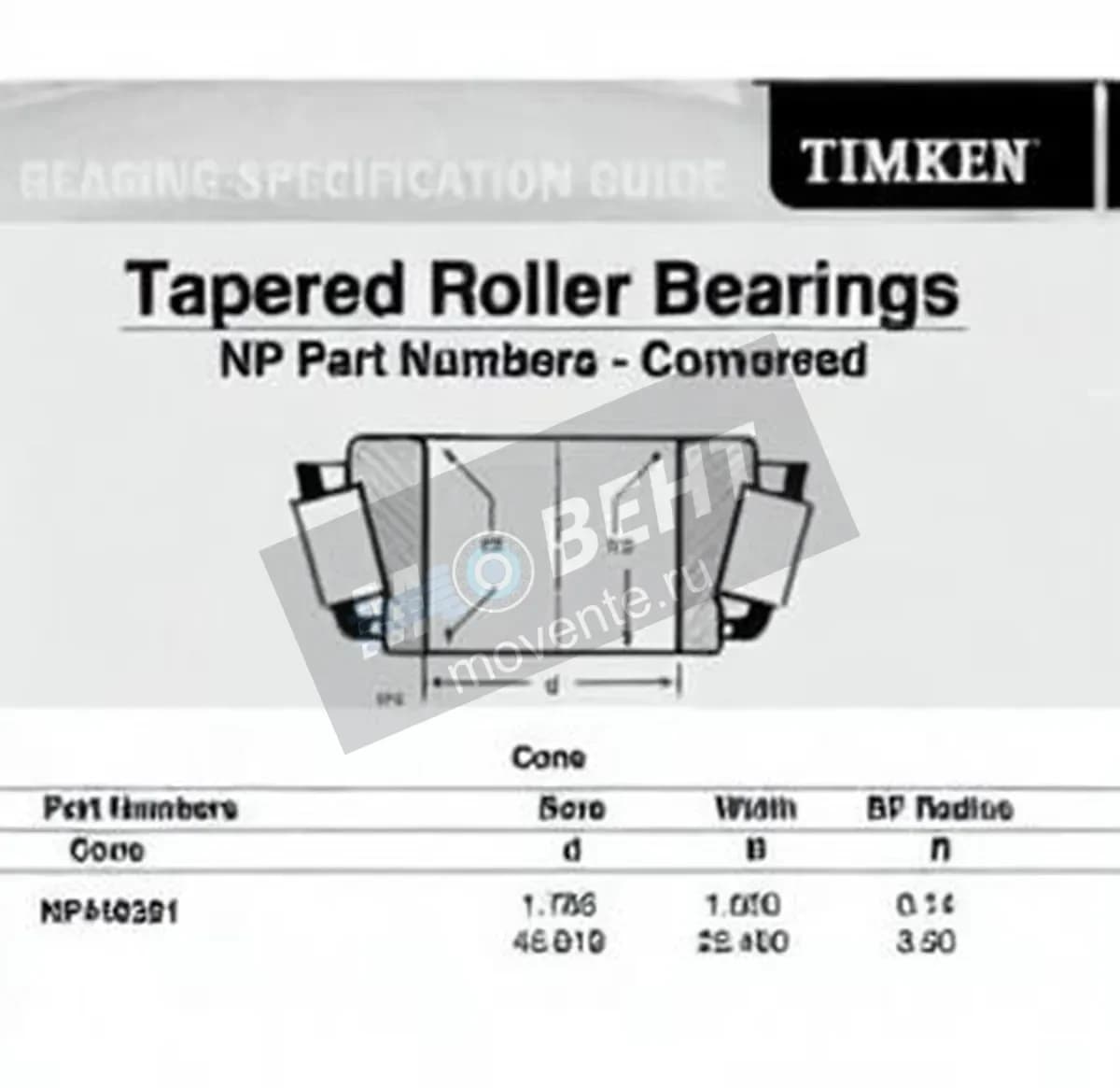 TIMKEN NP449281-TIMKEN - Image 1