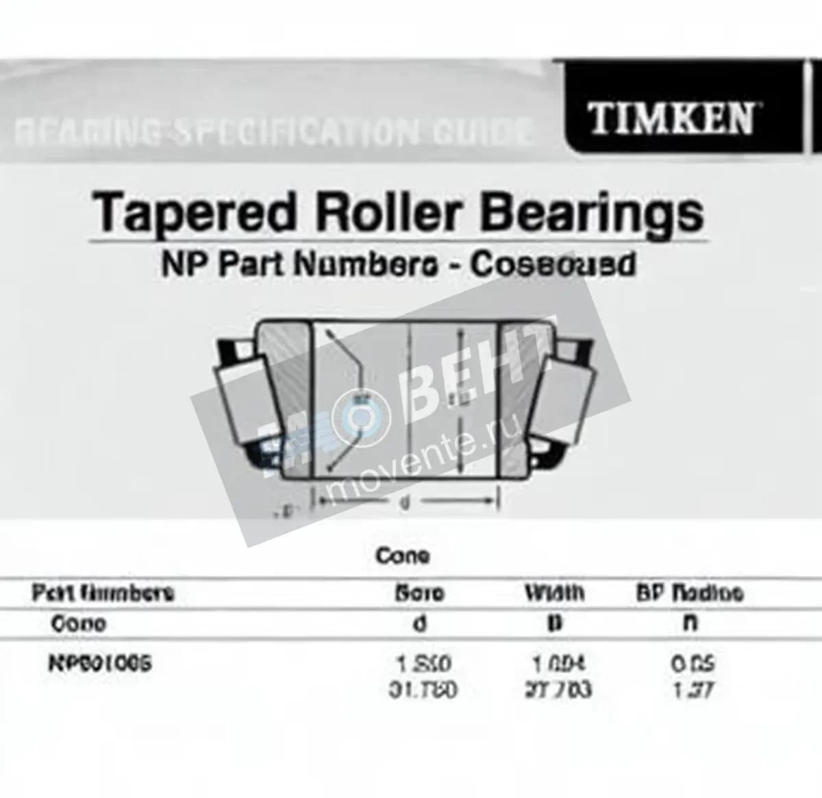 TIMKEN NP951065-TIMKEN - Image 1