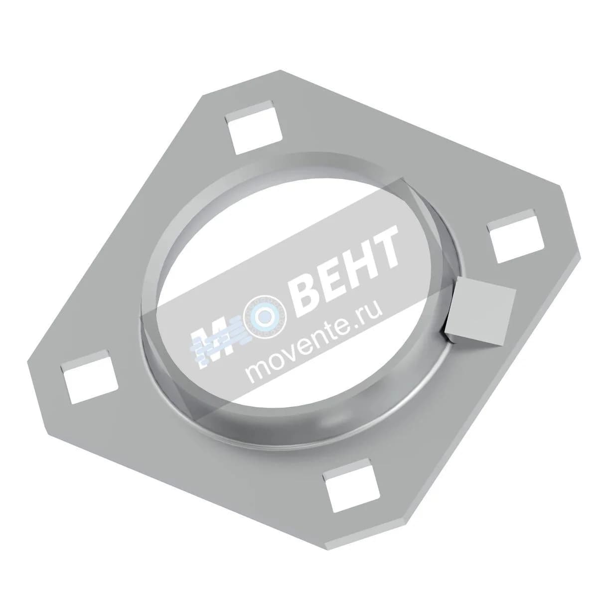 H113625: Фланцевый корпус подшипника с 4 отверстиями и квадратной окантовкой