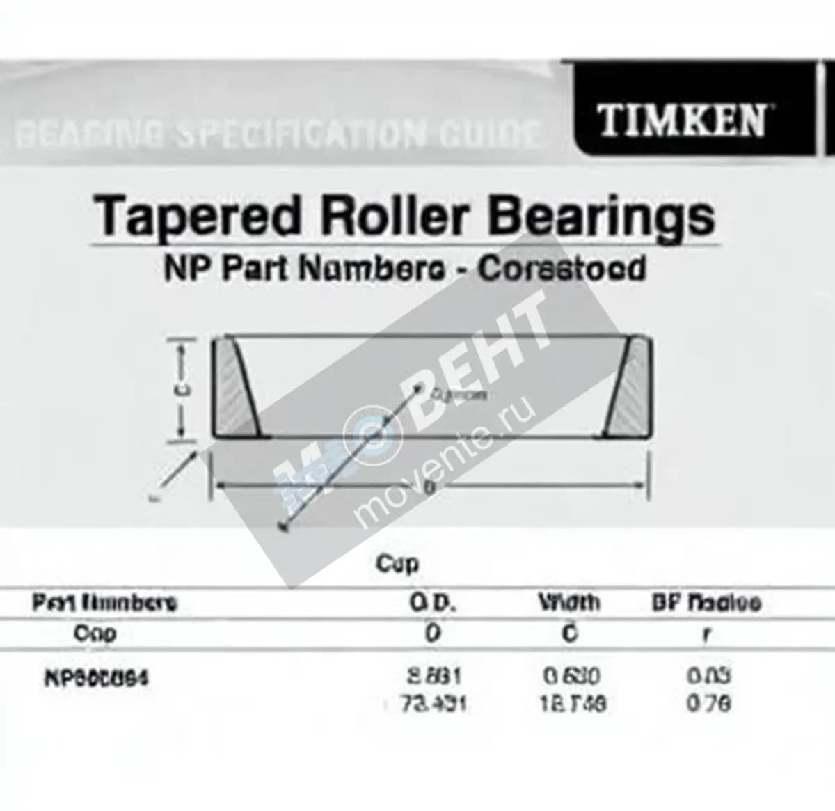 TIMKEN NP980884-TIMKEN - Image 1