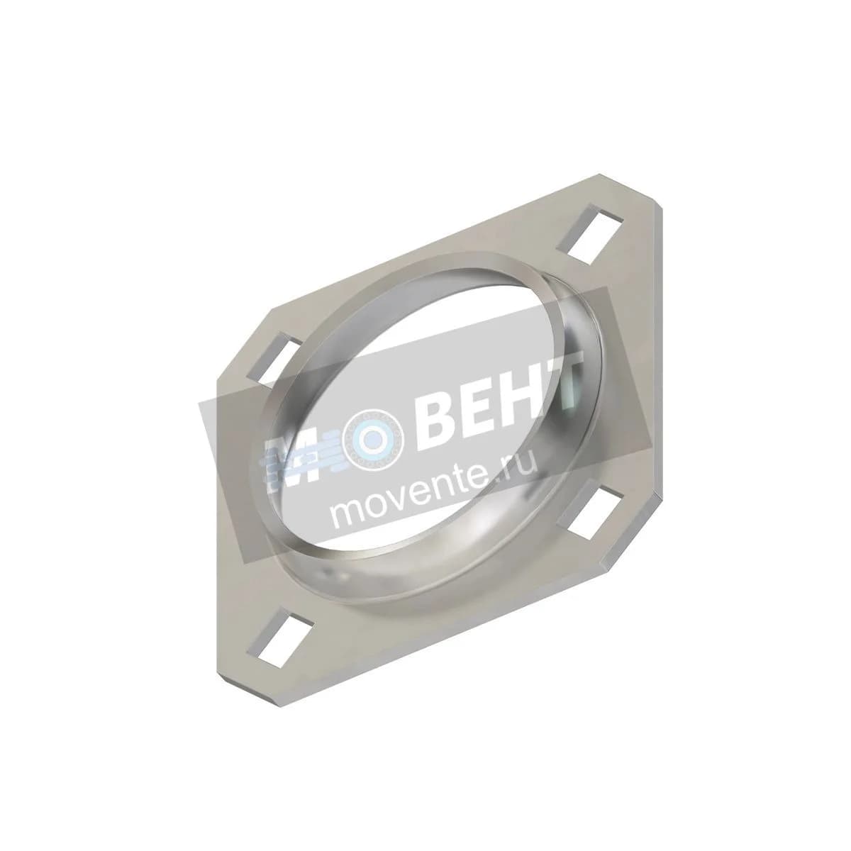 E74826: 4-луночный фланцевый корпус подшипника с квадратной окантовкой