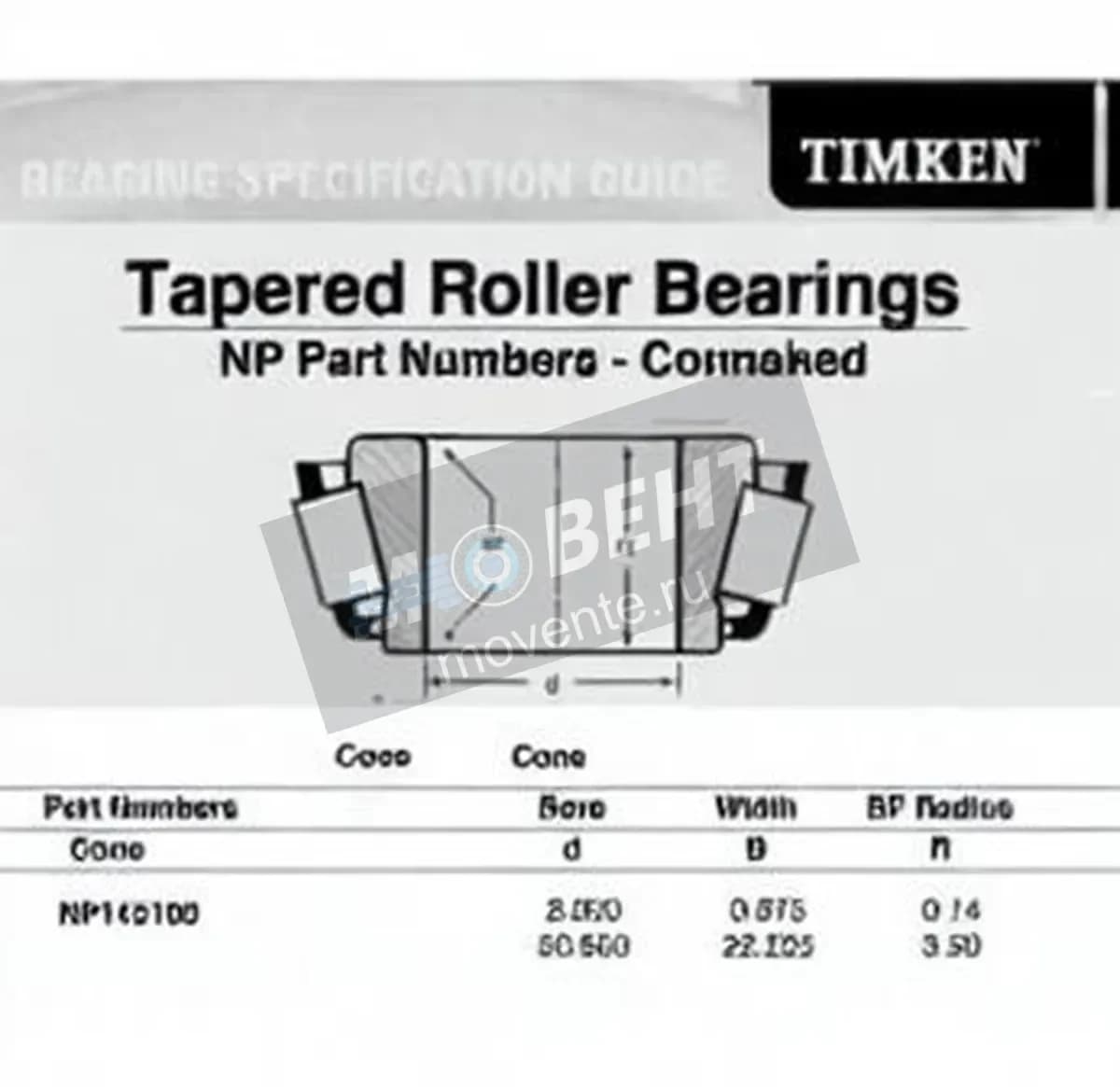 TIMKEN NP145100-TIMKEN - Image 1