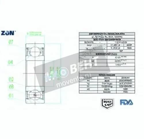 ZEN S6303-2RS-FDA-AISI420-ZEN - Image 1