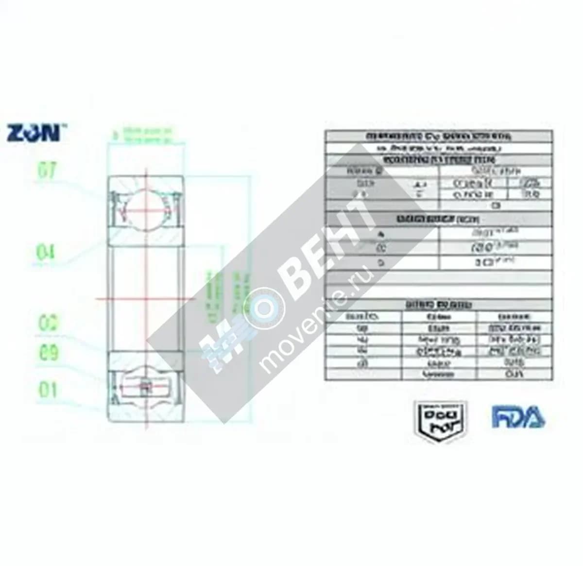 ZEN S6000-2RS-FDA-AISI420-ZEN - Image 1