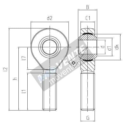 Шарнирная головка BEM12-20-501 Durbal - Image 1