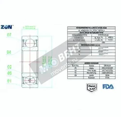 ZEN S6011-2RS-FDA-AISI420-ZEN - Image 1