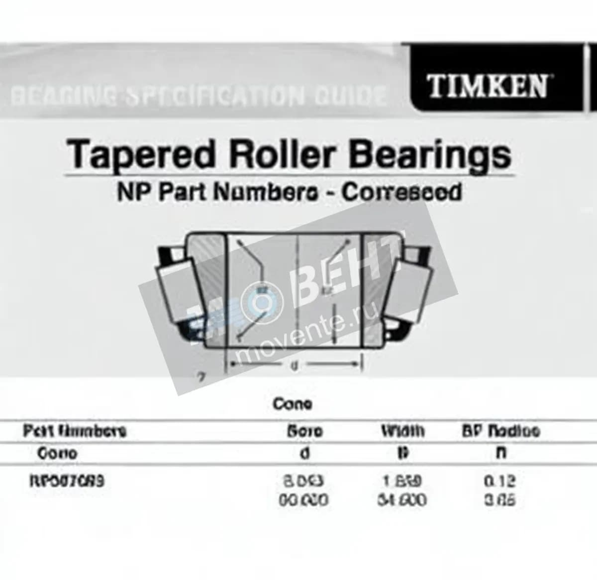 TIMKEN NP307693-TIMKEN - Image 1