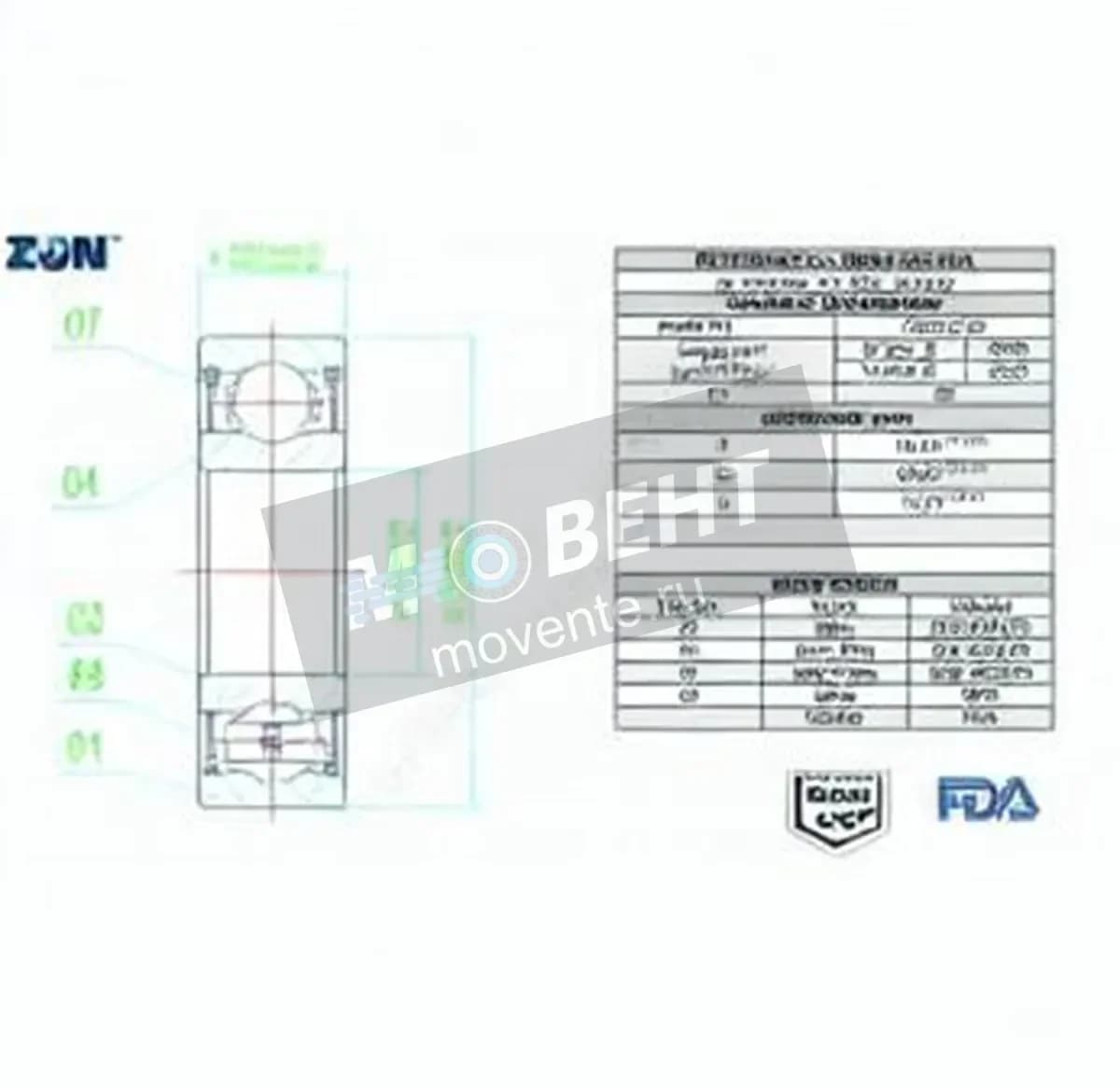 ZEN S6004-2RS-FDA-AISI420-ZEN - Image 1