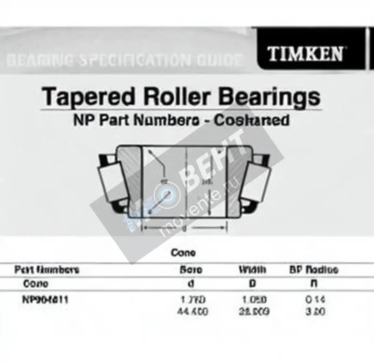 TIMKEN NP904811-TIMKEN - Image 1