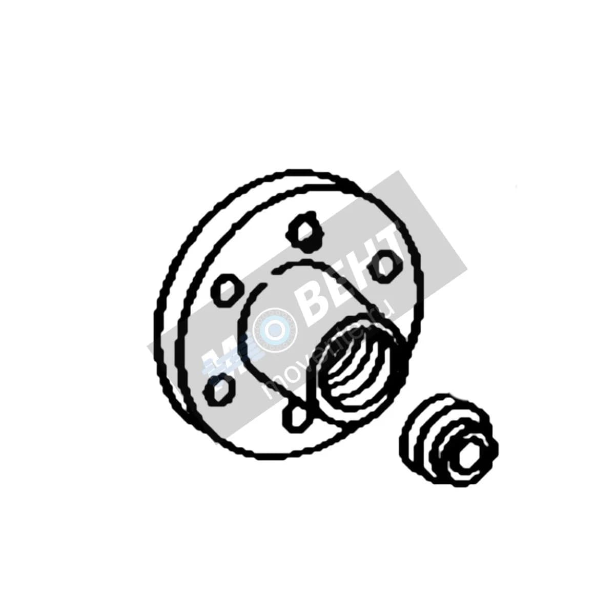 AB18494: Ступица диска и подшипниковый узел