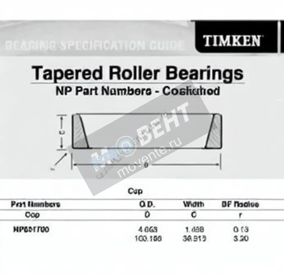 TIMKEN NP831700-TIMKEN - Image 1
