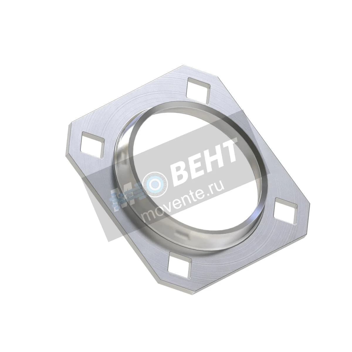 H160465: Квадратный обработанный фланцевый корпус подшипника с 4 отверстиями